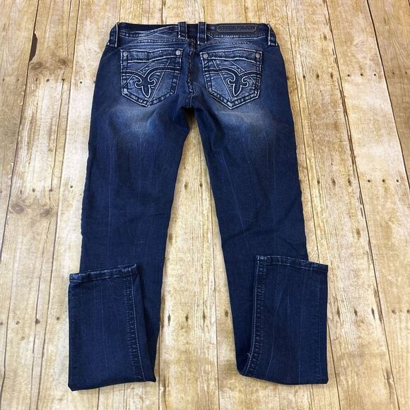 Rock Revival Skinny Jeans Womens Thick Stitch Jeans Mena Size 27 (31X32) - Picture 15 of 16